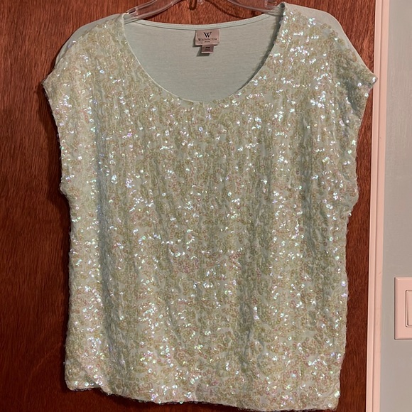 Worthington sequin top. PM. - Picture 1 of 8
